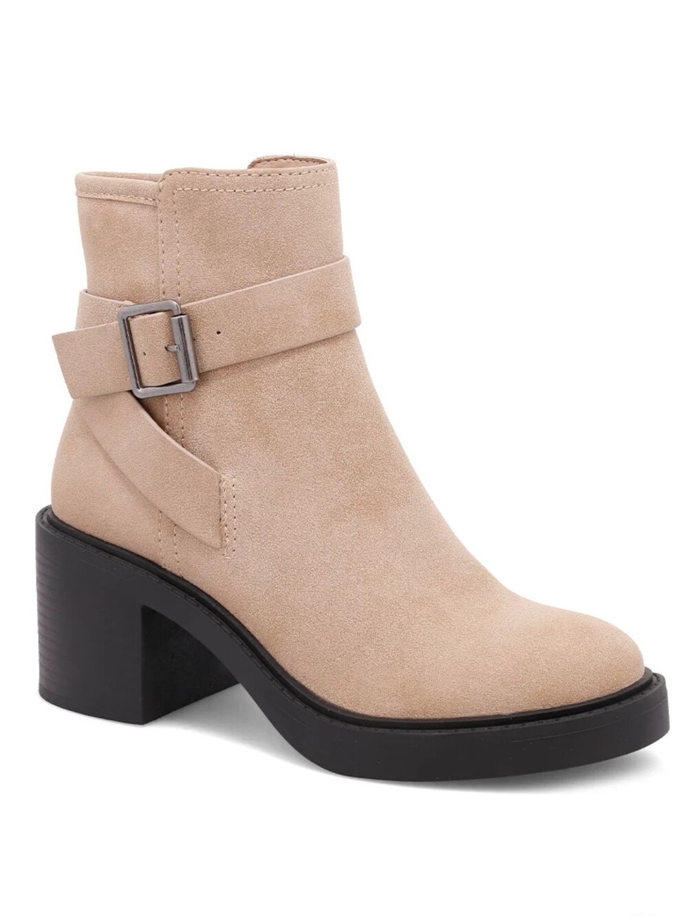 MIA Gryfinn Suede Buckle Ankle Bootie In The Color Sand Size 9